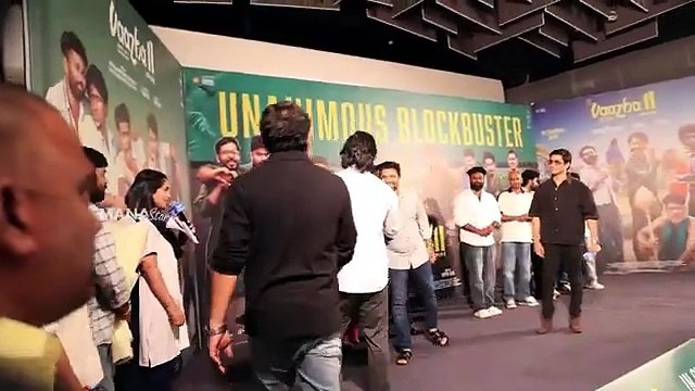 Sai Dharam Tej & Nikhil Siddhartha Exclusive Visuals @ Vaazha 2 Success Meet