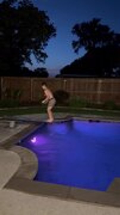 Kid Hits Head on Diving Board While Attempting Backflip Into Pool
