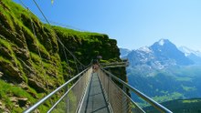 Grindelwald Switzerland Scenic Alpine Cliff Walk 4K 60fps