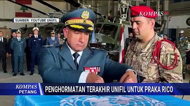 UNIFIL Gelar Upacara Penghormatan Terakhir untuk Praka Rico yang Gugur di Lebanon