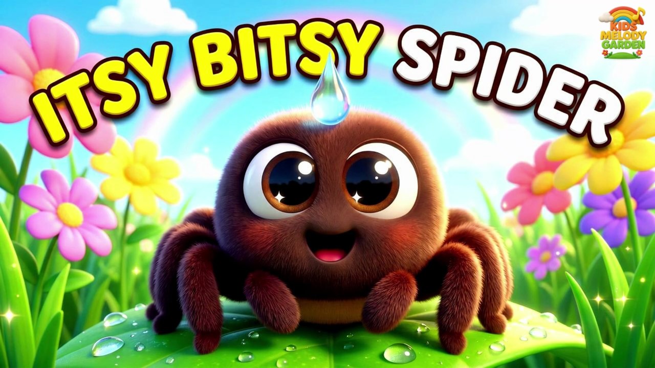 Itsy Bitsy Spider 🕷️🌧️ | Classic Nursery Rhyme for Kids | Fun Learning Song | Kids Melody Garden