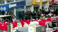 Ankara'da bir binanın platformu çöktü Yaralılar var