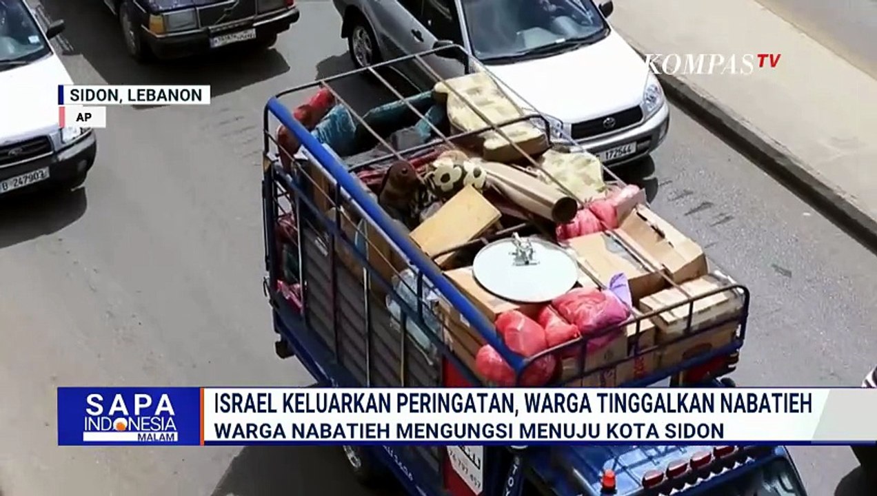 Warga Sidon Mengungsi Usai Peringatan Evakuasi Israel di Lebanon Selatan | SAPA MALAM