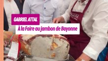 Gabriel Attal en déplacement à la Foire au jambon de Bayonne