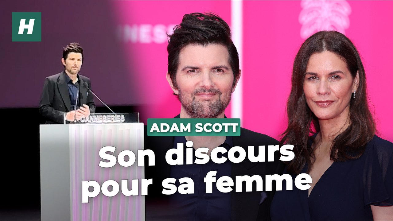 À Canneséries, Adam Scott remercie sa femme Naomi, à qui il doit « au moins 3/4 » de son prix d’honneur