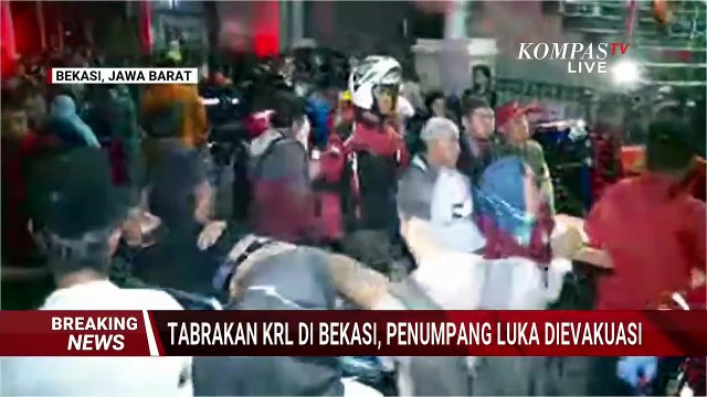 BREAKING NEWS! Situasi Terkini Proses Evakuasi Penumpang Korban Tabrakan KRL di Bekasi