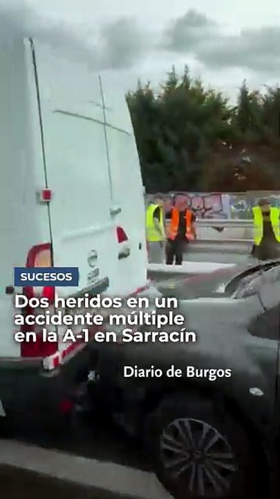 Dos heridos en Burgos en un accidente múltiple en la A-1 a la altura de Sarracín