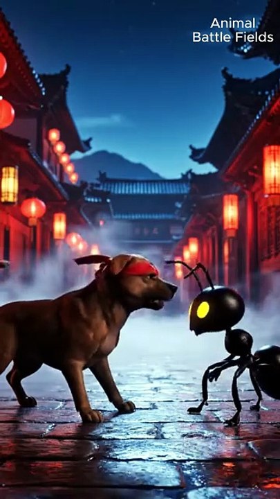Dog vs ants #animals #fight