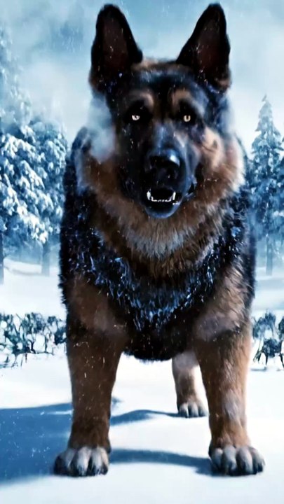 Dog vs Ants Snow Fight