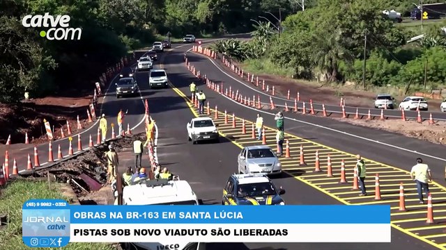 Motoristas não percebem liberação de viaduto e seguem fazendo desvio em Santa Lúcia