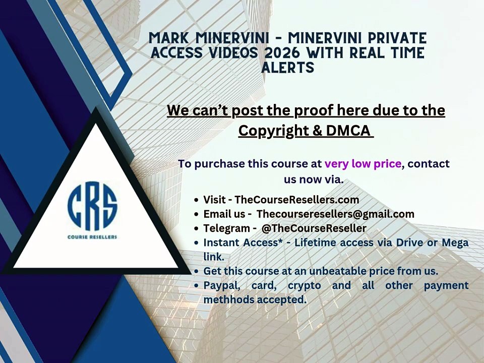 Thecourseresellers.com - Mark Minervini – Minervini Private Access Videos 2026 with Real time alerts