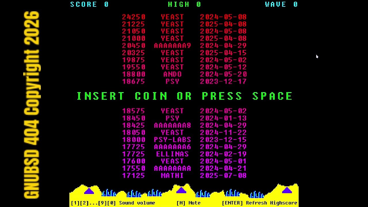 GNUBSD 404 Long N137 Missile Command (Linux/Web)