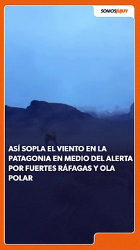 Turistas probaron las fuertes ráfagas de vientos en la Patagonia