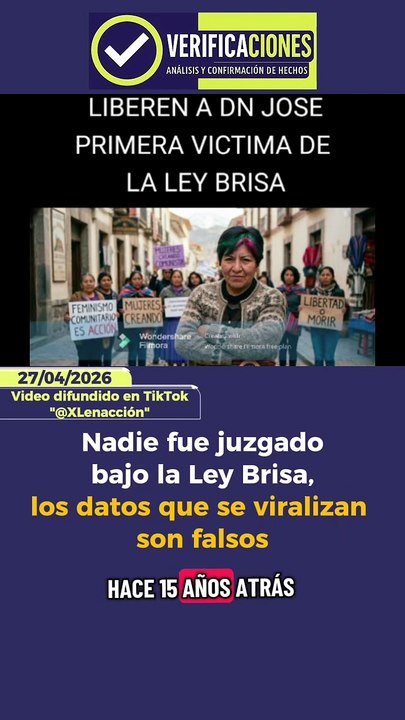 Nadie fue juzgado bajo la Ley Brisa, los datos que se viralizan son falsos