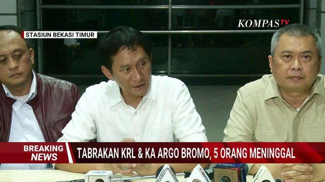 BREAKING NEWS! Tabrakan KRL dan KA Argo Bromo Anggrek, Dirut KAI: 5 Orang Meninggal Dunia