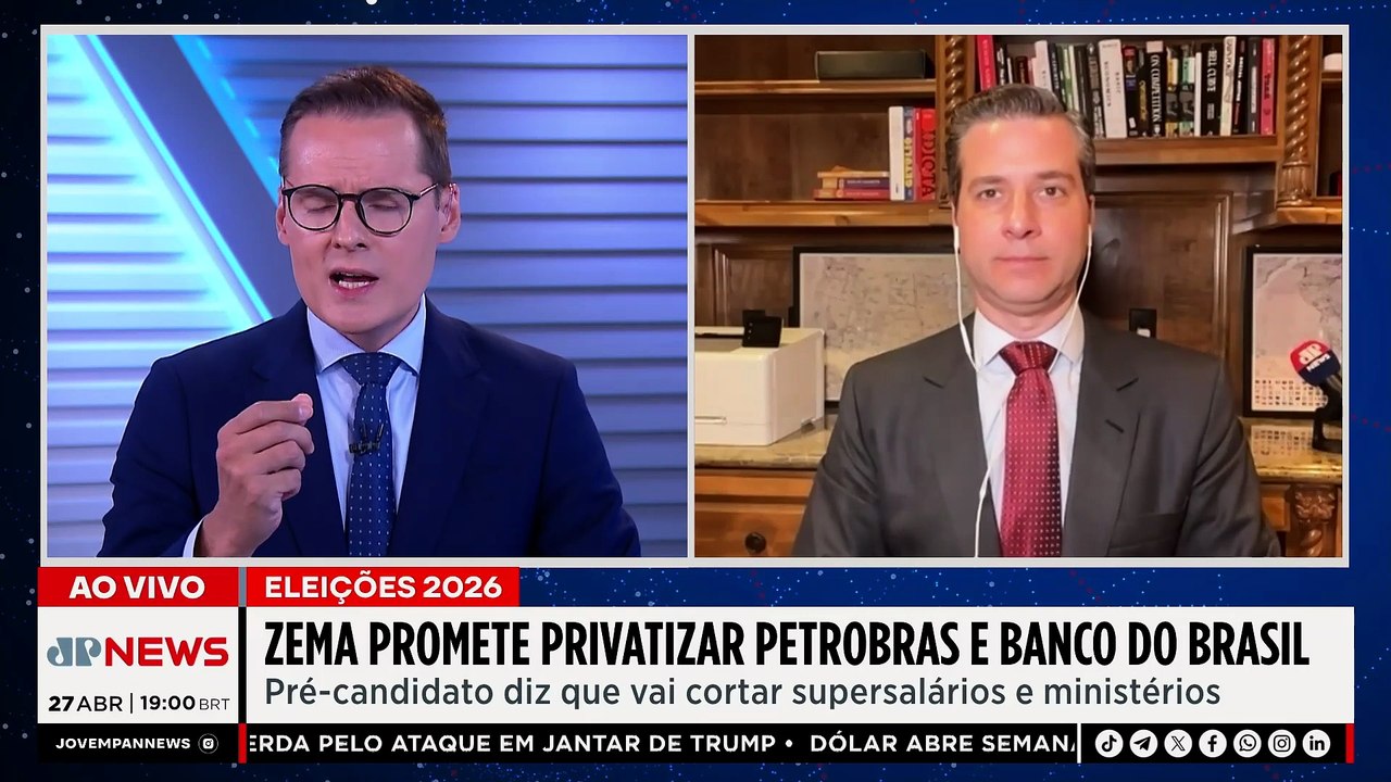 Zema promete privatizar Petrobras e Banco do Brasil
