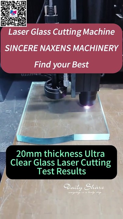 Laser Cutting Test for 20mm Thickness Glass,Automatic Laser Glass Cutter