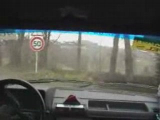 Sortie de route en Rallye