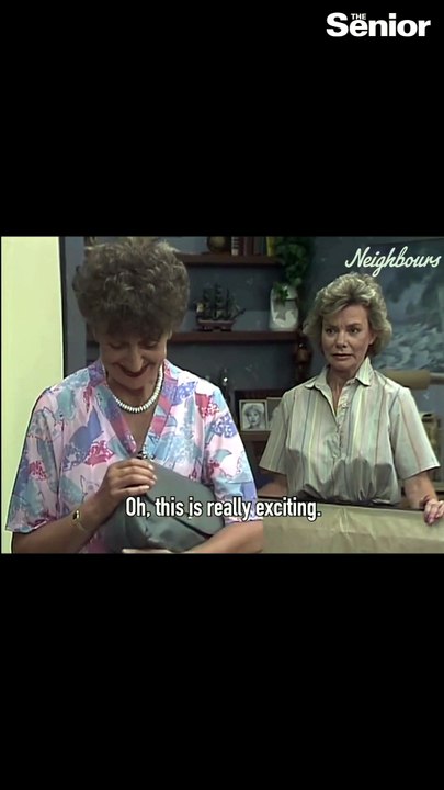 1980s Neighbours: Mrs Mangel receives her portrait