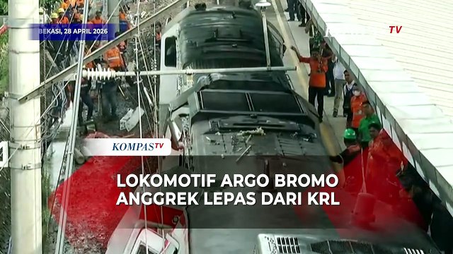 Detik-Detik Lokomotif Kereta Argo Bromo Anggrek Lepas dari KRL