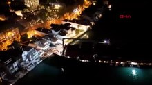 Sarıyer'de karaya oturan konteyner gemisi yürekleri ağza getirdi