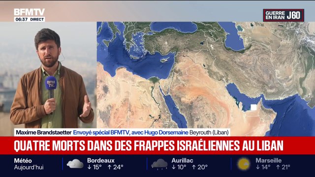 Guerre au Moyen-Orient: des frappes israéliennes au Liban font quatre morts dont une femme, et 51 blessés