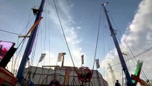 Cabo de carrousel parte-se em pleno ‘voo’ e faz quatro feridos