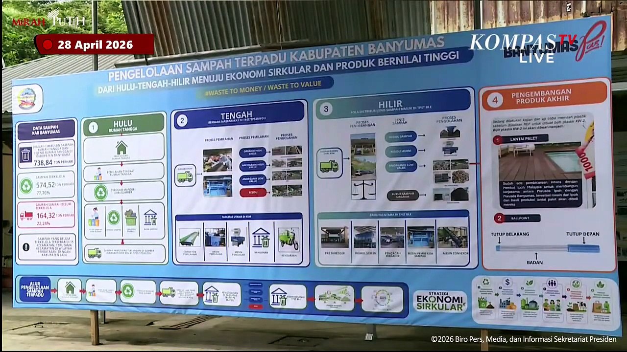 Prabowo Tiba di Banyumas, Cek Tempat Pengelolaan Sampah Terpadu
