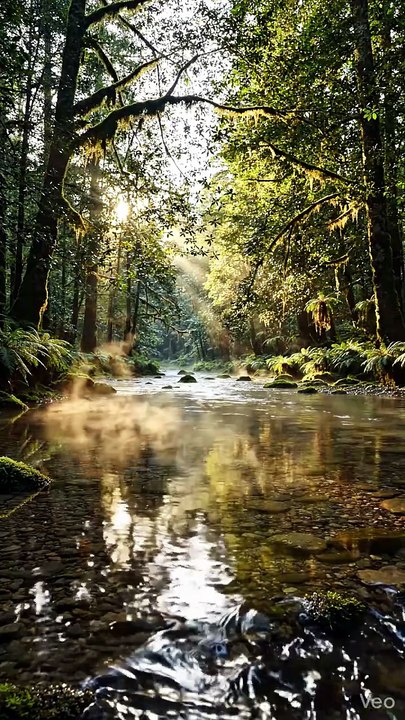 Peaceful River Flowing Through Wilderness | 4K Mind-Relaxing Nature