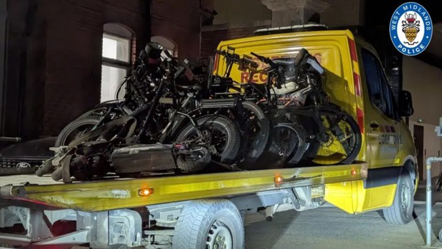 Birmingham illegal e-bikes and scooters seized in city centre crackdown