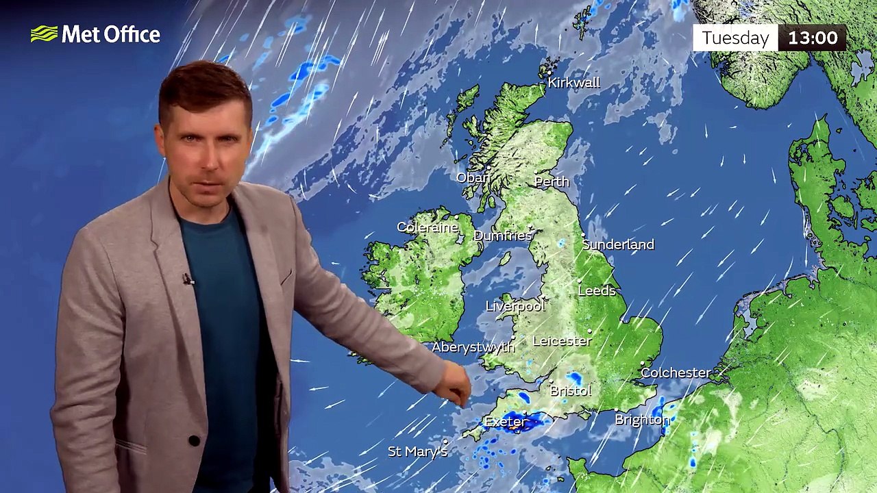 Met Office Tuesday Afternoon Weather Forecast 28/04/2026