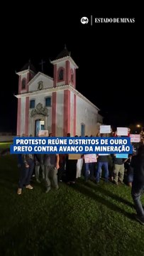 Moradores de Ouro Preto protestam contra mineração no Itacolomi