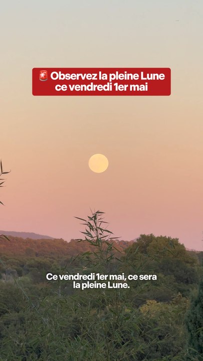 Sortez voir la pleine Lune ce vendredi 1er mai !