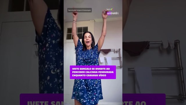 Ivete Sangalo diverte ao flagrar calcinha pendurada durante gravação de vídeo
