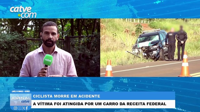 Ciclista morre após ser atingido por carro da Receita Federal em Foz do Iguaçu