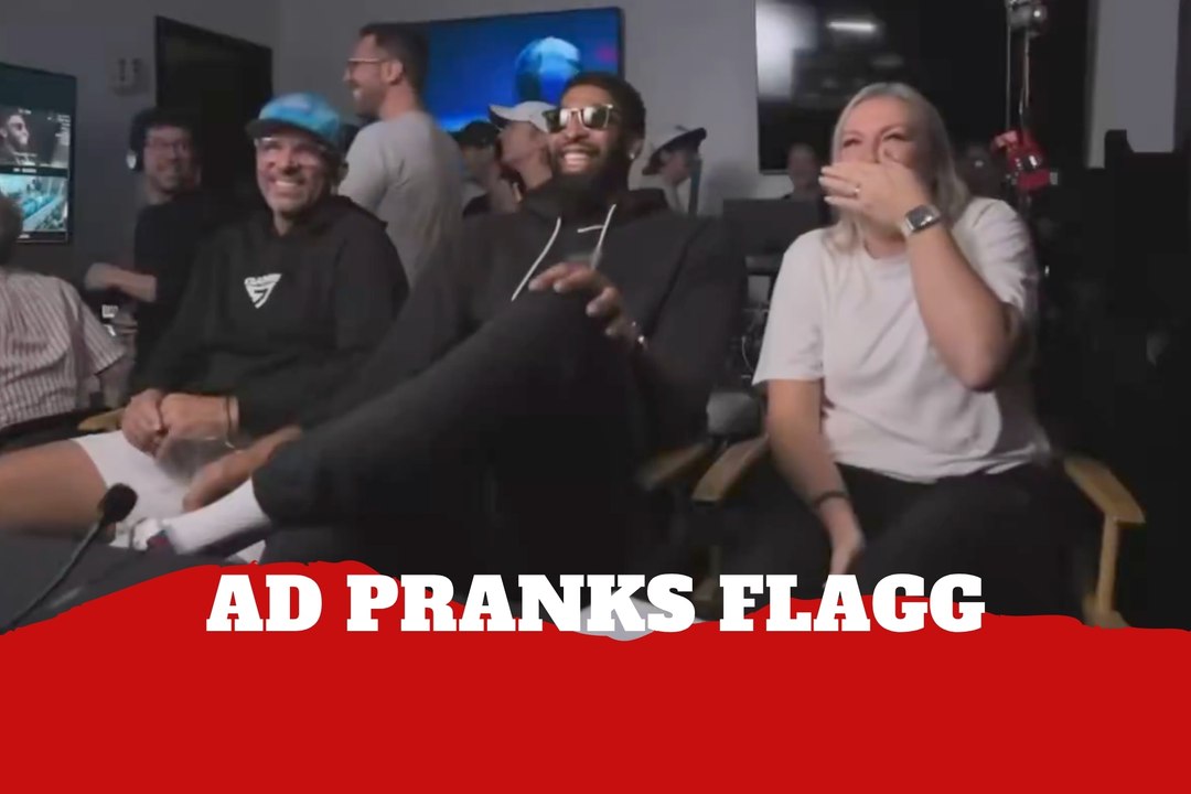 Anthony Davis pranks Cooper Flagg during rookie symposium setup