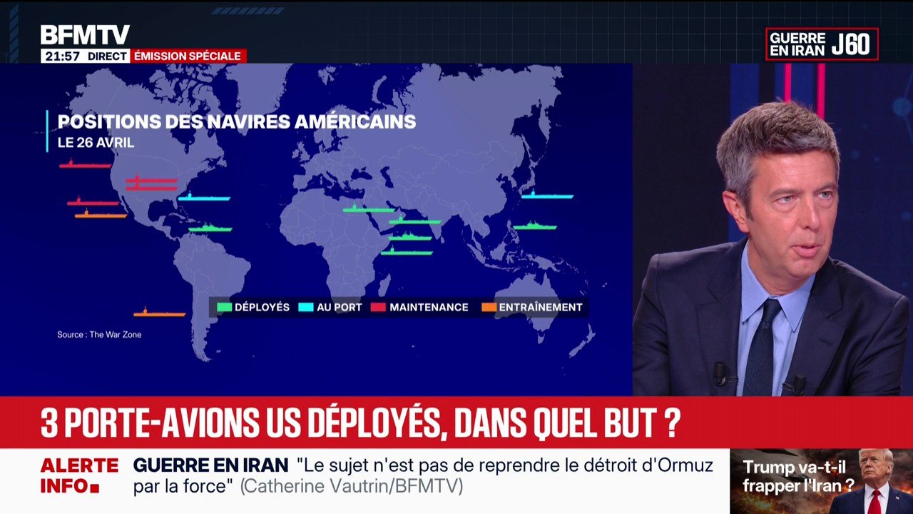 Iran: le détail des positions des trois porte-avions américains
