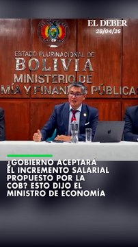 ¿Gobierno aceptará el incremento salarial propuesto por la COB? Esto dijo el ministro de Economía
