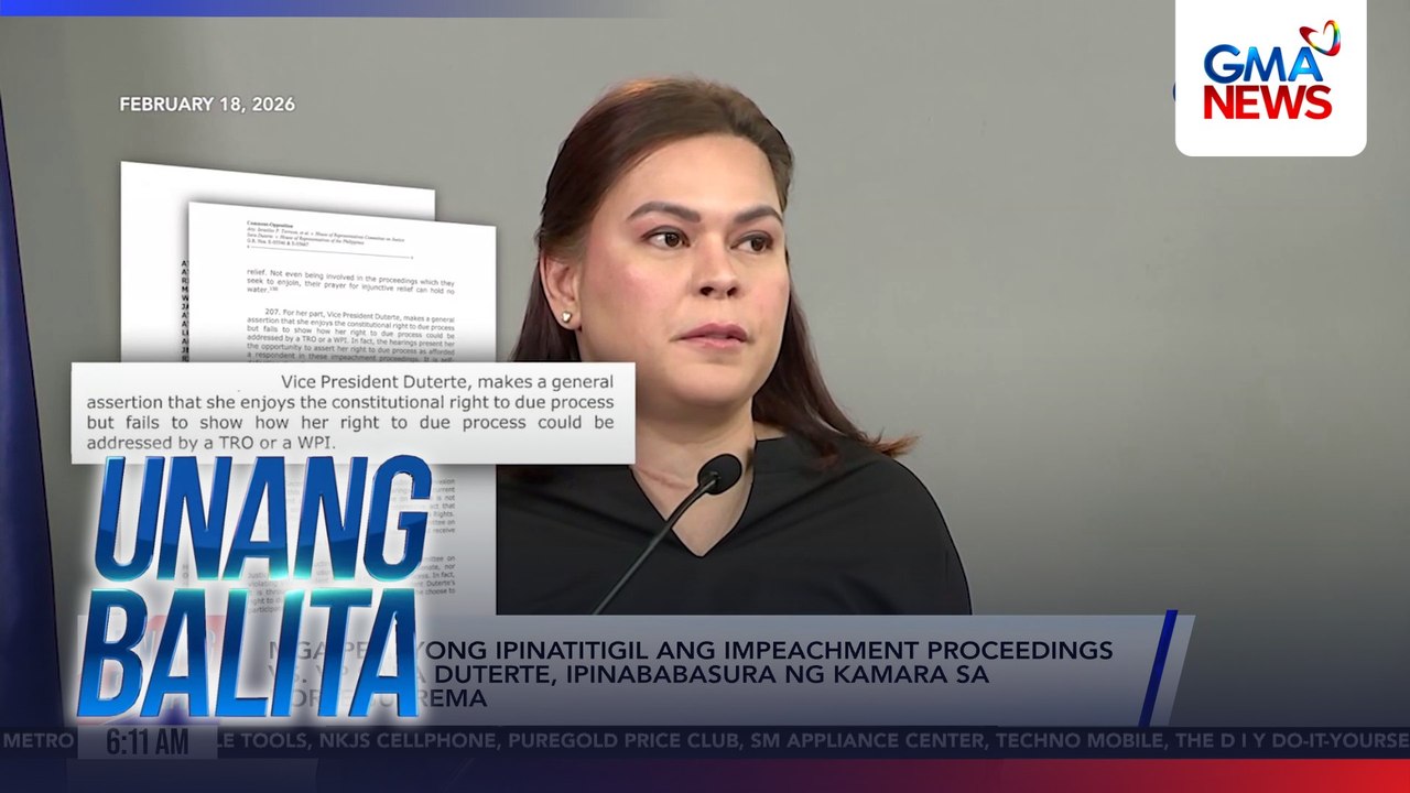 Mga petisyong ipinatitigil ang impeachment proceedings vs. Sara Duterte, ipinababasura ng Kamara sa Korte Suprema | Unang Balita