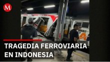 Choque de trenes en Indonesia deja 14 mujeres fallecidas en la estación de Bekasi