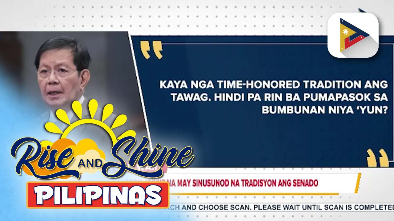Sen. Lacson at Sen. Marcoleta, muling na namang nagpalitan ng mga maiinit na pahayag | ulat ni Louisa Erispe