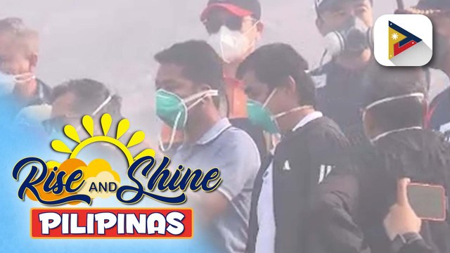 Soil covering operations sa tatlong sites ng nasusunog na Navotas Sanitary Landfill, patuloy | ulat ni Bernard Ferrer