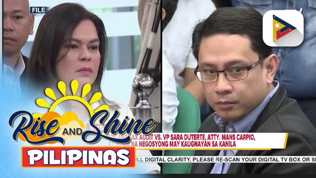 BIR, iniutos ang tax audit vs. VP Sara Duterte, Atty. Manases Carpio, at siyam na negosyong may kaugnayan sa kanila