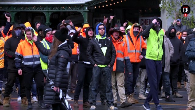 Violentas manifestaciones de anti-vacunas en Australia en pleno aumento de contagios