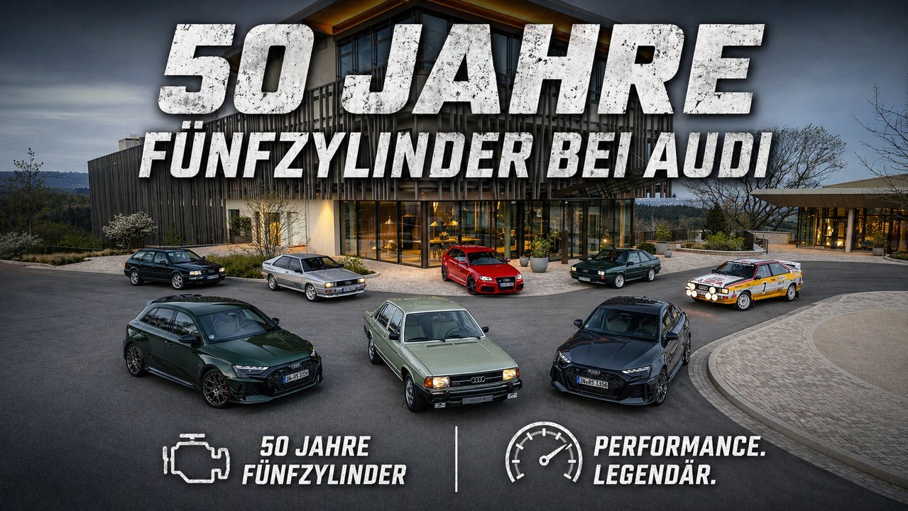 Von Audi Sport quattro, über 100 C2 bis RS 3 | 50 Jahre Fünfzylinder erleben