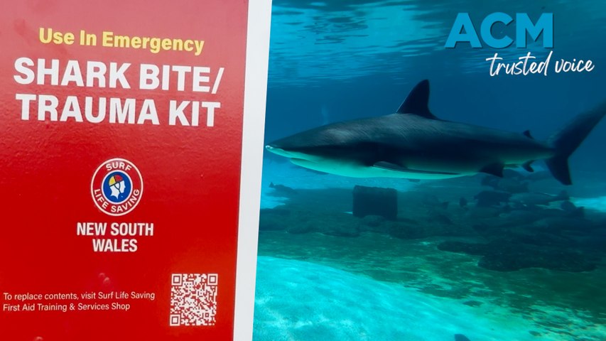 Lifesavers explain how to treat someone with a shark attack injury after the announcement that every NSW surf life saving club will have a shark trauma kit installed.