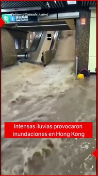 Intensas lluvias provocaron inundaciones en Hong Kong