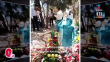 Cantan el mono de alambre en un panteón | Qué Importa