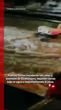 Inundaciones tras fuertes lluvias en zonas de Guadalajara y Zapopan en México