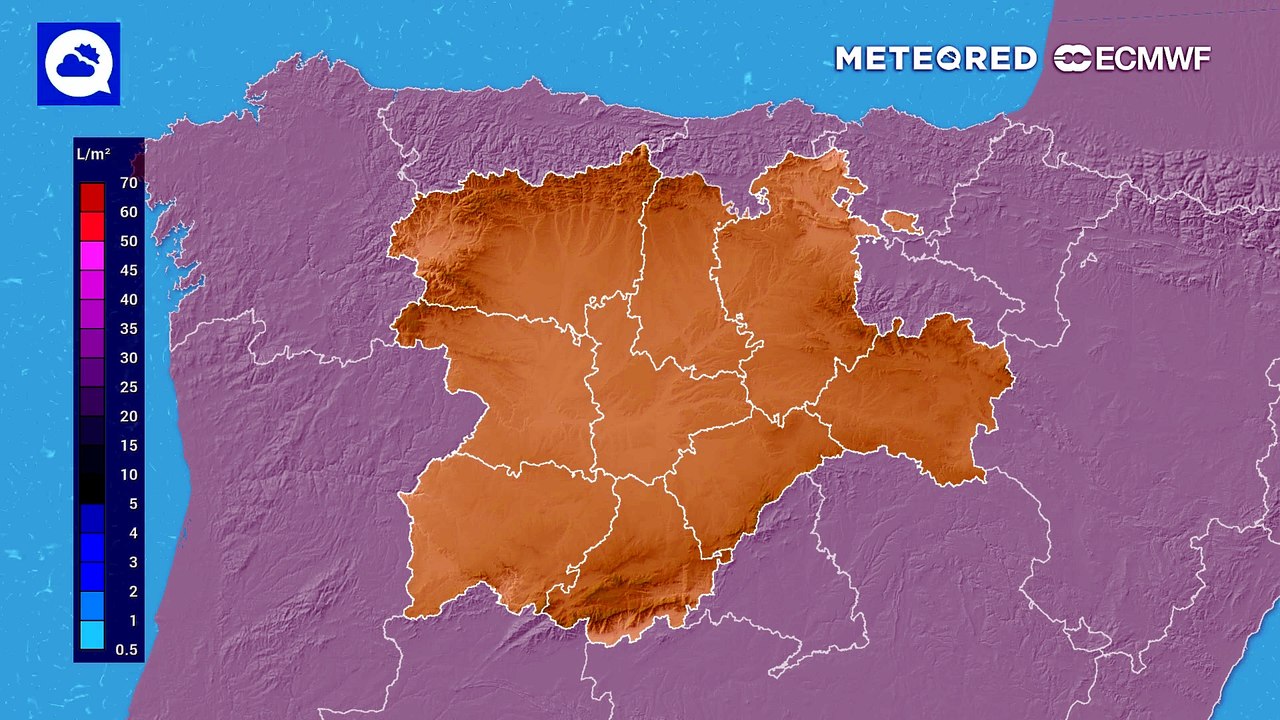 Las tormentas dejarán acumulados significativos en Castilla y León